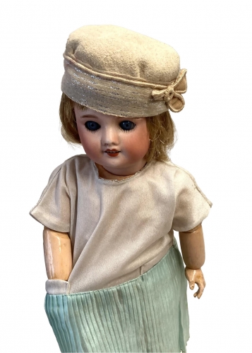 Sdes bleuette robe deux etoffes verte poche.jpg